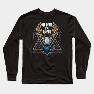 Aroace Oh Deer I'm Queer Long Sleeve T-Shirt